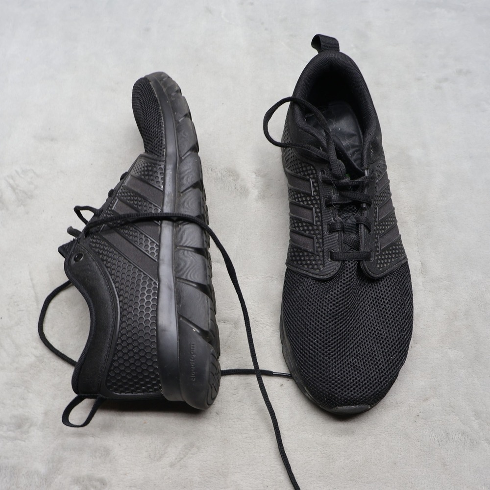 Adidas Mens 9 Athletic Shoes Black NEO Cloudfoam Groove Mesh Running Lightweight
